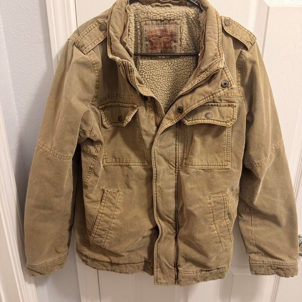 Levi's Sherpa-Lined Canvas Field Jacket - Size Small (2008-2012)